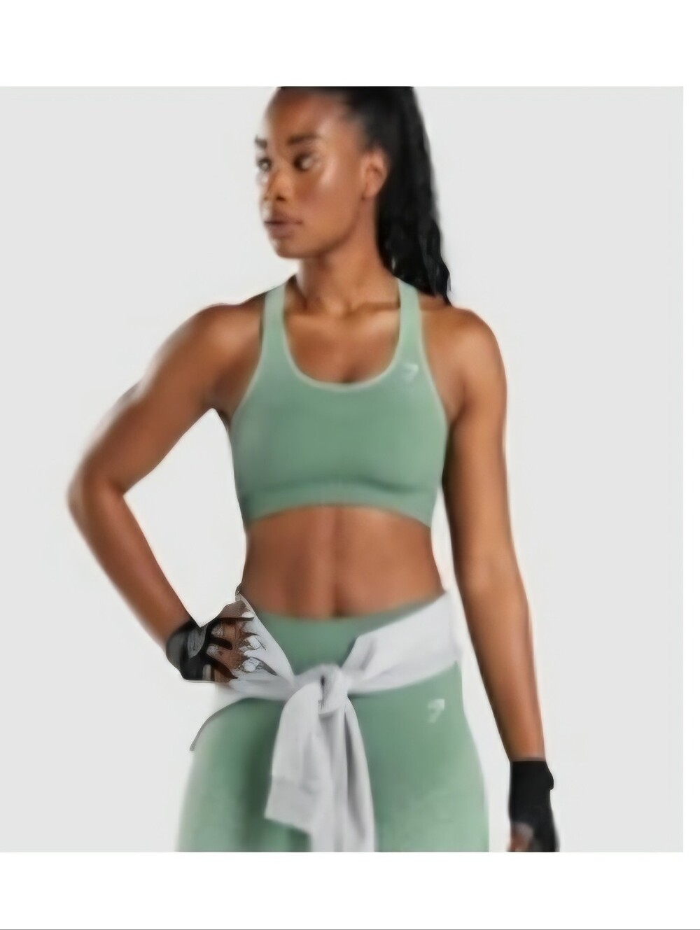 Gymshark Sage Green Seamless Sports Bra